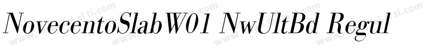 NovecentoSlabW01 NwUltBd Regular字体转换